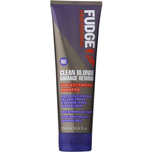 FUDGE Clean Blonde Damage Rewind Violet Toning Shampoo 250ml